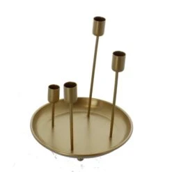 Adventskerzenhalter - Gold - Ca. 21,5 X 26,5 Cm