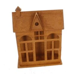 Laterne - Haus - Rostoptik - Ca. 25 X 12,5 X 35 Cm