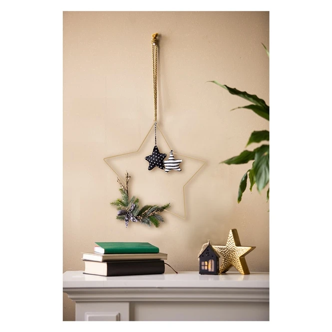 Dekohänger - Sterne - Ø = Ca. 38 Cm - 2 Stück - Gold