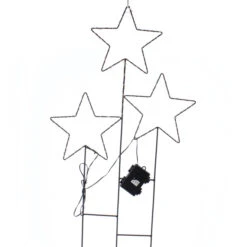 Pflanzenstecker - 3 Sterne Mit LED - Ca. 40 X 80 Cm