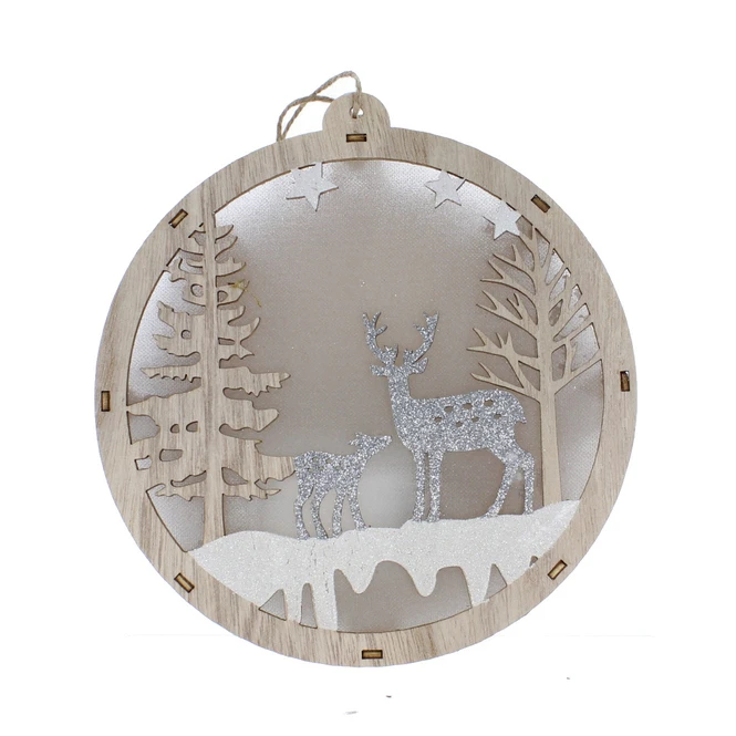 DekohÀnger Rund Mit LED - Ca. 20 X 3 X 21 Cm