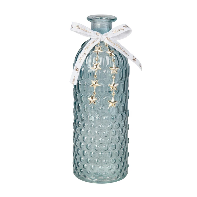 Glasvase - Merry Christmas - Ca. 7 X 7 X 20,5 Cm