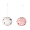 Glöckchen Weiß/rosa - Aus Metall - Ca. 5 Cm - 6 Stück