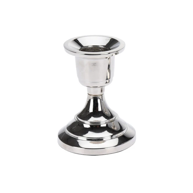 Kerzenständer - Ca. 6 X 6 X 8 Cm - 1 Stück - Silber – Bild 3