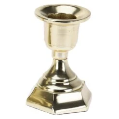 KerzenstĂ€nder - Ca. 6 X 6 X 8 Cm - 1 StĂŒck - Gold