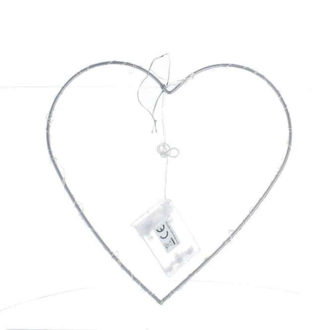 Herzsilhouette Mit LED - ø Ca. 25 Cm