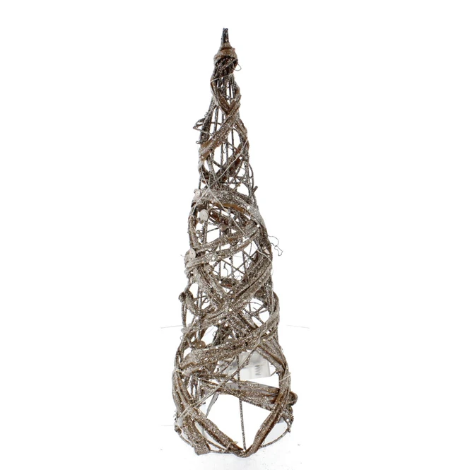 Kegel Braun Mit LED - Ca. 12 X 40 Cm