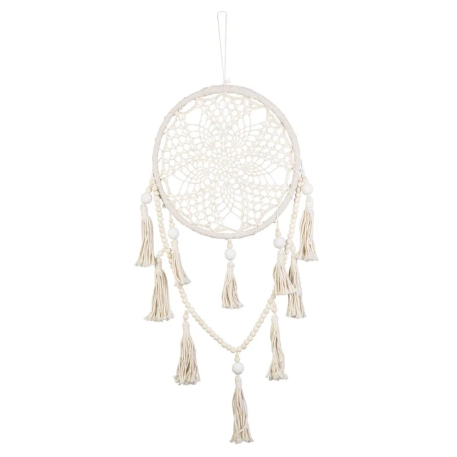 Dekohänger Traumfänger - Aus Textil Und Holz - Ca. 83 X 30 Cm