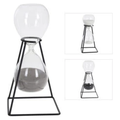 Standdeko - Sanduhr - Aus Glas - Ca. 12 X 12 X 23 Cm - 1 Stück