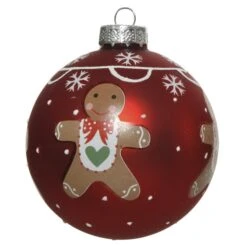 Christbaumkugel - LebkuchenmĂ€nnchen - Ă = Ca. 8 Cm - 1 StĂŒck