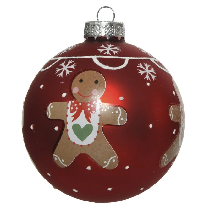 Christbaumkugel - Lebkuchenmännchen - Ø = Ca. 8 Cm - 1 Stück