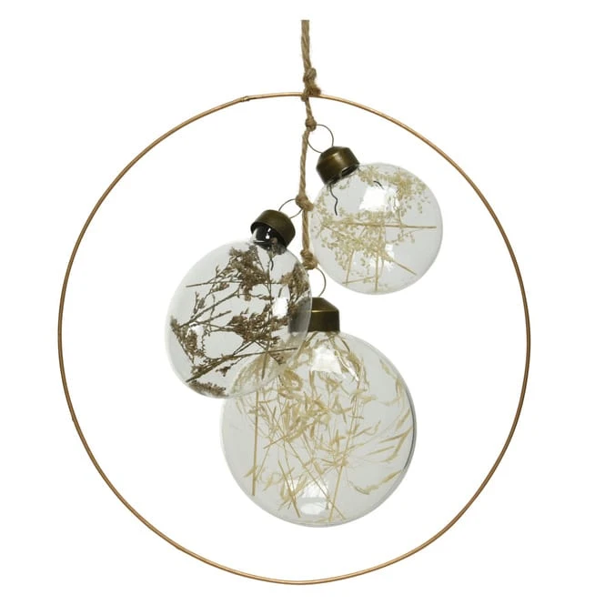 Dekohänger - Ring Mit Kugeln - Ø = Ca. 17,5 Cm