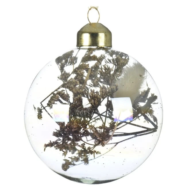 Christbaumkugel - Schleierkraut - Aus Glas - Ø = Ca. 8 Cm - 1 Stück – Bild 7