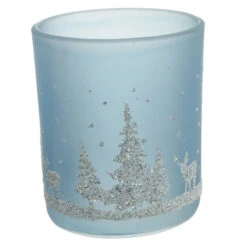 Teelichtglas - Weihnachten - Ca. 7 X 8,5 Cm - 1 Stück