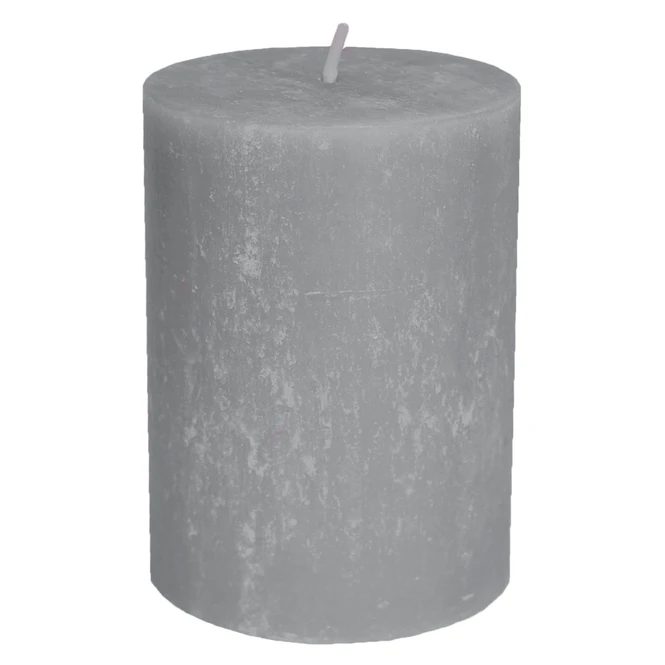 Stumpenkerze - Rustic - Ca. 7 X 8 Cm - Grau