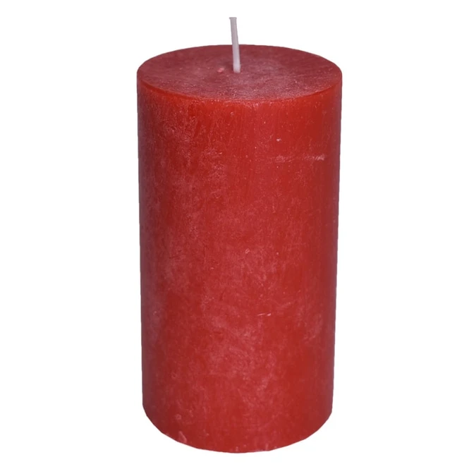 Stumpenkerze - Rustic - Ca. 7 X 13 Cm - Kaminrot