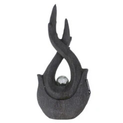 Dekoobjekt Mit Solar LED - Aus Magnesia - Ca. 26 X 15,5 X 55 Cm