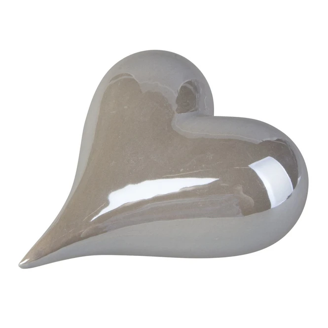 Deko Herz Geschwungen - Grau - Aus Keramik - Ca. 9 X 8 X 4 Cm â Bild 2