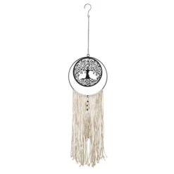 Traumfänger - Lebensbaum - Aus Metall Und Textil - Ca. 95 X 24 Cm