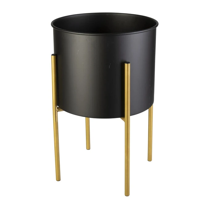 Pflanztopf Mit Ständer - Aus Metall - øxH: Ca. 28 X 42 Cm – Bild 2