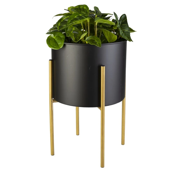 Pflanztopf Mit Ständer - Aus Metall - øxH: Ca. 28 X 42 Cm