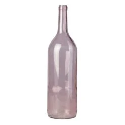 Glas-Vase In Flaschenform - Rosa - Ca. 12 X 46 Cm
