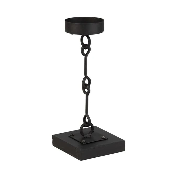 KerzenstÀnder - Schwarz - Aus Metall - Ca. 7 X 7 X 17,5 Cm