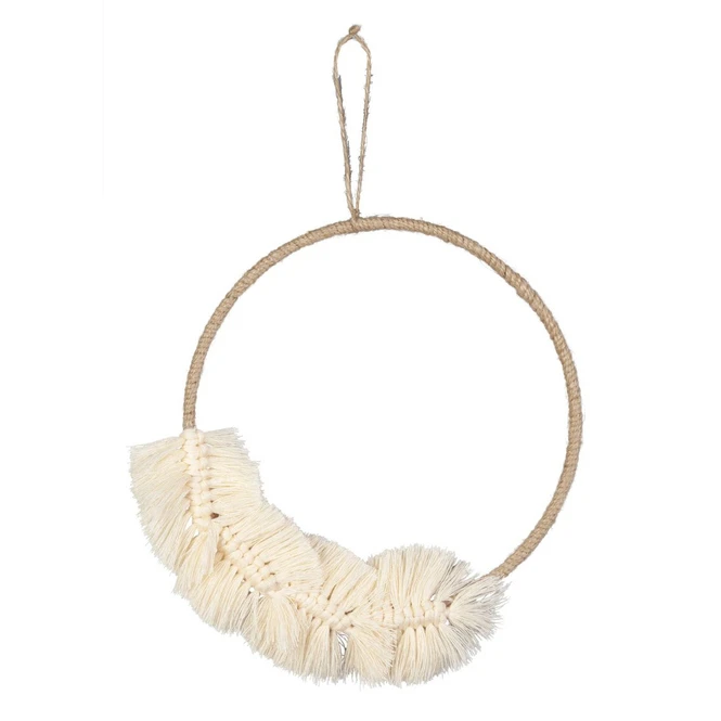 DekohÀnger - Makramee Ring - Aus Textil - Ca. 20 X 23 Cm