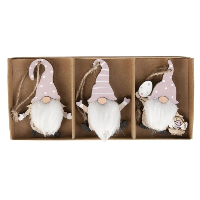 Dekohänger Wichtel - Aus Holz - Ca. 5,5 X 7,5 Cm - 3 Stück – Bild 2