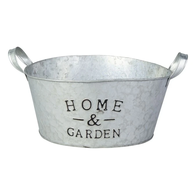 Übertopf - Home & Garden - Aus Metall - Ca. 25 X 12/ 15,5 X 21 Cm