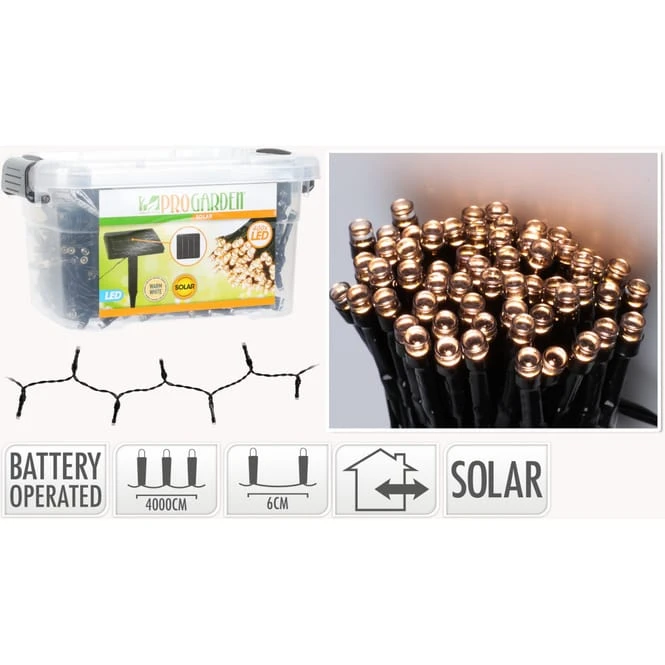 400er LED-Lichterkette - Ca. 4 M - Warmweiß