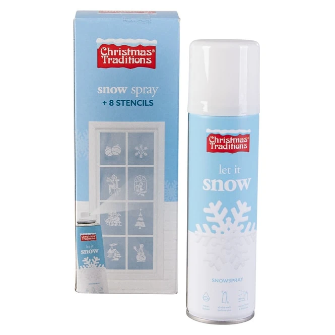 Schneespray - Ca. 150 Ml - Inkl. Schablonen â Bild 2