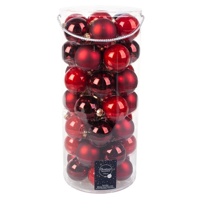Christbaumkugeln - Rotmix - Aus Glas - 49 StĂŒck â Bild 3