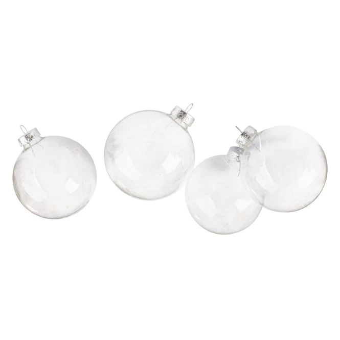 Christbaumkugeln - Mit Federn - Aus Glas - 4 StĂŒck â Bild 2