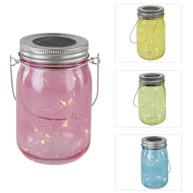 LED-Solarlampe - Aus Glas - 8 X 14 Cm - 1 StĂŒck â Bild 7