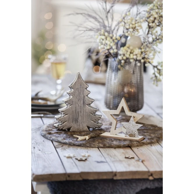 Standdeko - Tannenbaum - Aus Keramik - Ca. 13,5 X 3 X 15,5 Cm