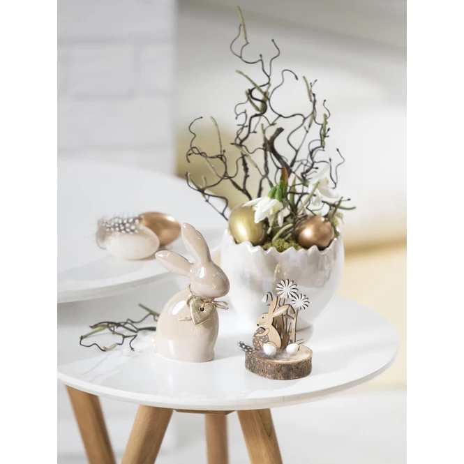 Pflanztopf - Aus Dolomit - Ø = 13 Cm - Weiß – Bild 2