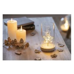 LED-Zylinder - Stern - Aus Glas - Ca. 11,5 X 16,5 Cm