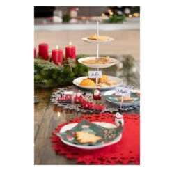 Platzset - Sterne - Aus Filz - Ă = 45 Cm - Rot