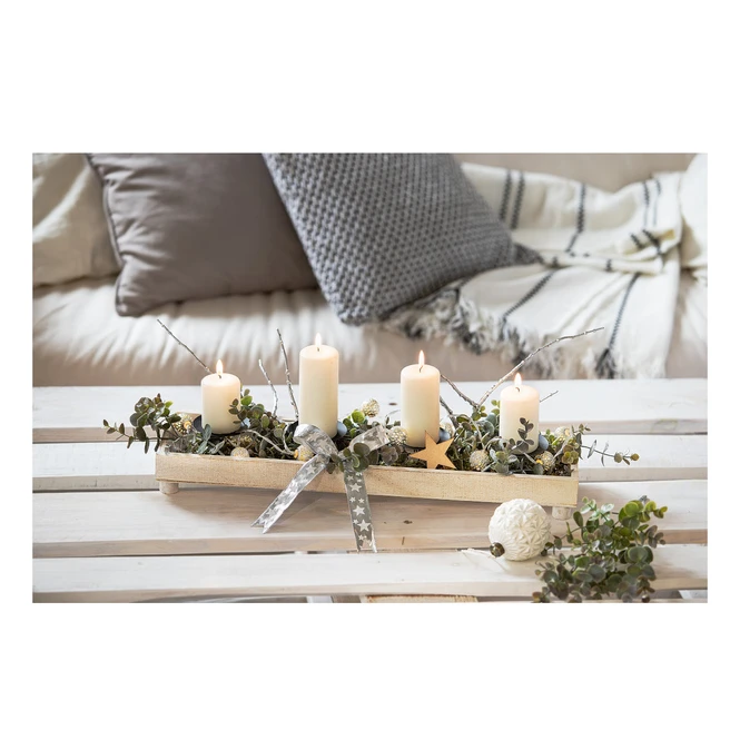 Stufenkerzen - Ø = Ca. 5 Cm - 4 Stück - Weiß – Bild 2