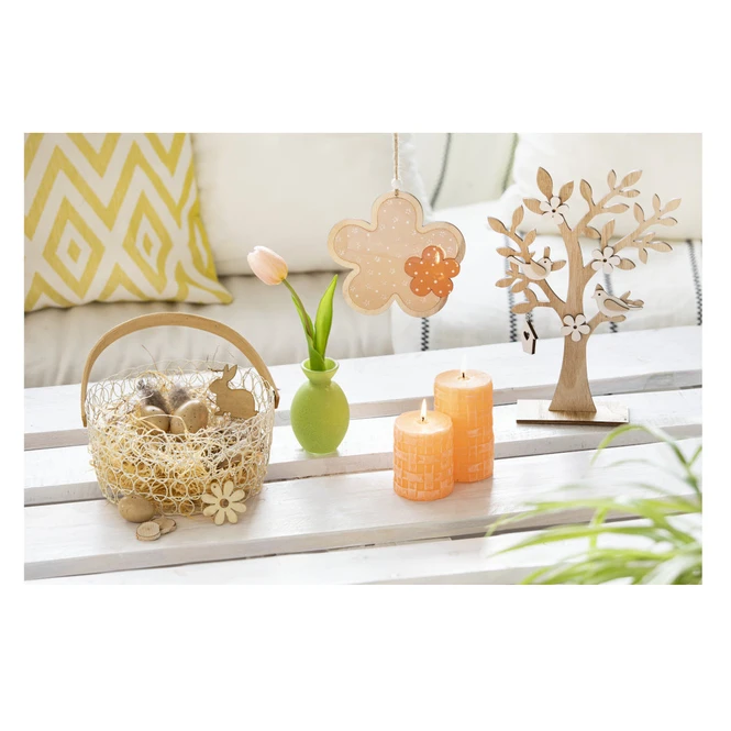 Stumpenkerze - Lio - Ca. 6,5 X 11 Cm - Pfirsich