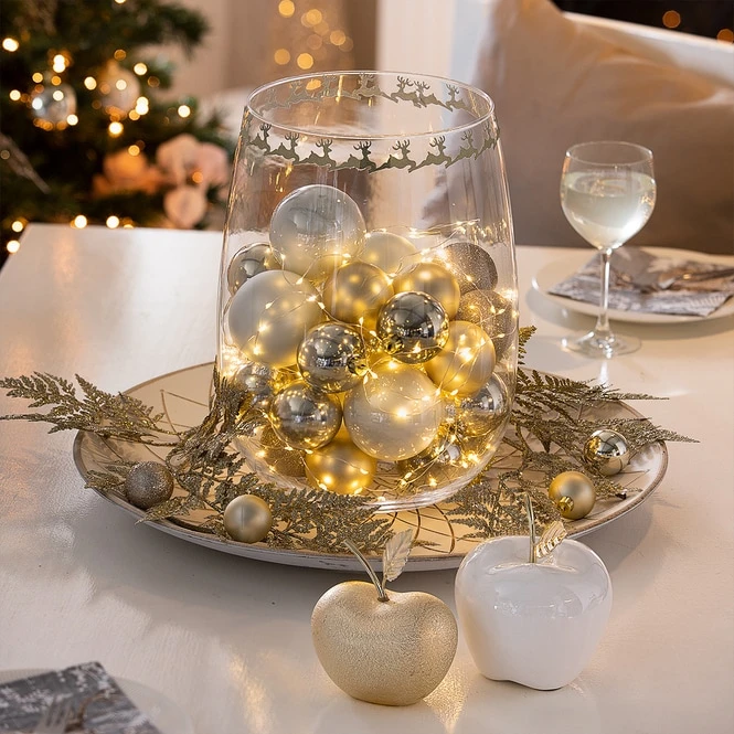 Christbaumkugeln - Winterweiß - Aus Glas - 6 Stück – Bild 3