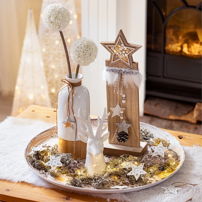 LED-Standdeko - Stern - Aus Holz - Ca. 13 X 7 X 41 Cm â Bild 2