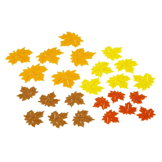 Streudeko - HerbstblĂ€tter - Aus Filz - 24-teilig â Bild 3
