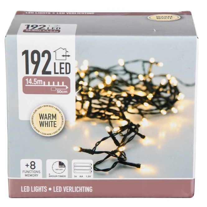 192er LED-Lichterkette - 14,5 M - Warmweiß – Bild 3
