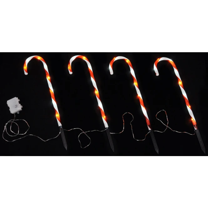LED-Gartenstecker - Zuckerstangen - 4 Stück